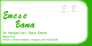 emese bana business card